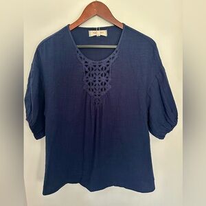 Max Studio Navy Blouse $88